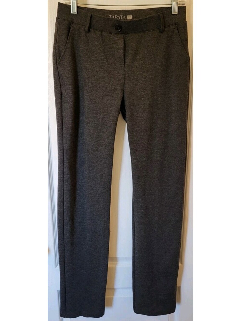 Tapata Women’s Pants Pull On Trouser Work Casual Gray S16 Mid-Rise